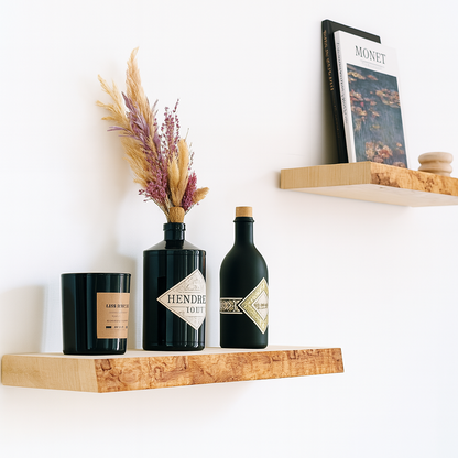 2 x Schweberegal Naturbaumkante