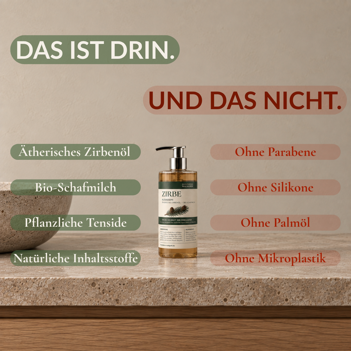 Flüssigseife Zirbe